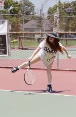 PHOEBE PRICE at a Tennis Courts in Los Angeles 07/02/2020
