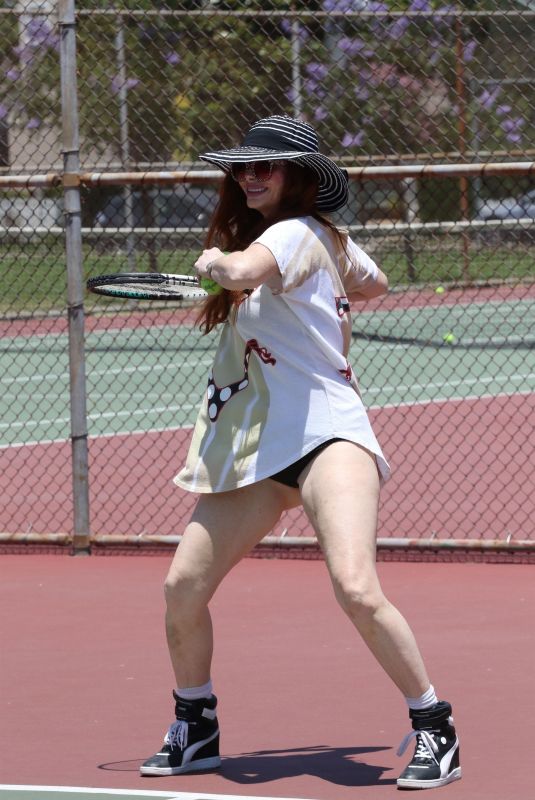 PHOEBE PRICE at a Tennis Courts in Los Angeles 07/02/2020