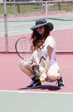 PHOEBE PRICE at a Tennis Courts in Los Angeles 07/02/2020