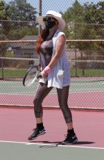 PHOEBE PRICE at a Tennis Courts in Los Angeles 07/19/2020