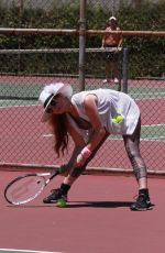 PHOEBE PRICE at a Tennis Courts in Los Angeles 07/19/2020