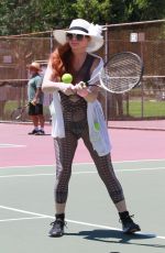 PHOEBE PRICE at a Tennis Courts in Los Angeles 07/19/2020