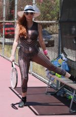PHOEBE PRICE at a Tennis Courts in Los Angeles 07/19/2020