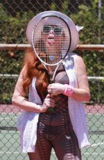 PHOEBE PRICE at a Tennis Courts in Los Angeles 07/19/2020