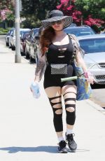 PHOEBE PRICE at a Tennis Courts in Los Angeles 07/20/2020