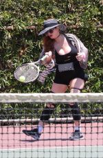 PHOEBE PRICE at a Tennis Courts in Los Angeles 07/20/2020