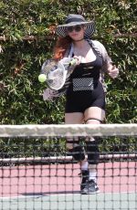 PHOEBE PRICE at a Tennis Courts in Los Angeles 07/20/2020