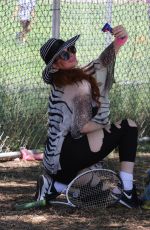 PHOEBE PRICE at a Tennis Courts in Los Angeles 07/20/2020