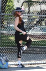 PHOEBE PRICE at a Tennis Courts in Los Angeles 07/20/2020