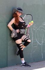 PHOEBE PRICE at a Tennis Courts in Los Angeles 07/20/2020