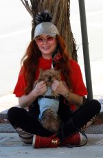 PHOEBE PRICE Out with Her Dog Henry in Los Angeles 07/11/2020