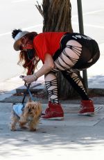 PHOEBE PRICE Out with Her Dog Henry in Los Angeles 07/11/2020