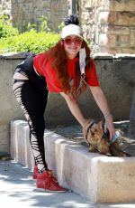 PHOEBE PRICE Out with Her Dog Henry in Los Angeles 07/11/2020