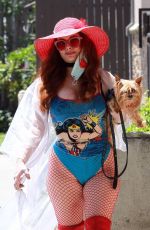 PHOEBE PRICE Out with Her Dog in Los Angeles 07/08/2020