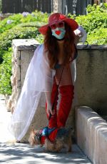 PHOEBE PRICE Out with Her Dog in Los Angeles 07/08/2020