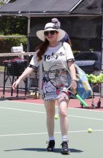 PHOEBE PRICE Playing Tennis in Los Angeles 07/09/2020