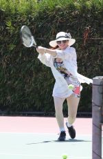 PHOEBE PRICE Playing Tennis in Los Angeles 07/09/2020