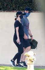 Pregnant KATHERINE SCHWARZENEGGER and Chris Pratt Out in Santa Monica 07/04/2020