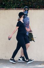 Pregnant KATHERINE SCHWARZENEGGER and Chris Pratt Out in Santa Monica 07/04/2020