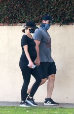 Pregnant KATHERINE SCHWARZENEGGER and Chris Pratt Out in Santa Monica 07/04/2020