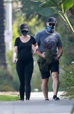 Pregnant KATHERINE SCHWARZENEGGER and Chris Pratt Out in Santa Monica 07/04/2020