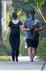 Pregnant KATHERINE SCHWARZENEGGER and Chris Pratt Out in Santa Monica 07/04/2020