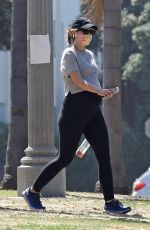 Pregnant KATHERINE SCHWARZENEGGER Out Hikinig in Brentwood 07/07/2020