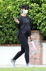 Pregnant KATHERINE SCHWARZENEGGER Out in Brentwood 07/29/2020