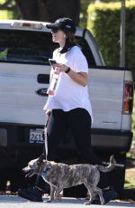 Pregnant KATHERINE SCHWARZENEGGER Out with Her Dog in Santa Monica 07/06/2020