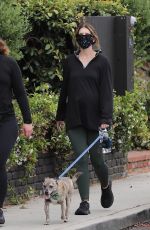 Pregnant KATHERINE SCHWARZENEGGER Out with Her Dog in Santa Monica 07/14/2020