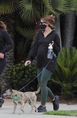 Pregnant KATHERINE SCHWARZENEGGER Out with Her Dog in Santa Monica 07/14/2020
