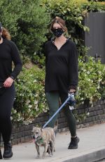 Pregnant KATHERINE SCHWARZENEGGER Out with Her Dog in Santa Monica 07/14/2020