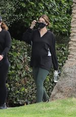 Pregnant KATHERINE SCHWARZENEGGER Out with Her Dog in Santa Monica 07/14/2020