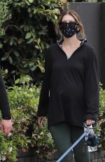 Pregnant KATHERINE SCHWARZENEGGER Out with Her Dog in Santa Monica 07/14/2020