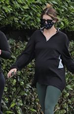 Pregnant KATHERINE SCHWARZENEGGER Out with Her Dog in Santa Monica 07/14/2020