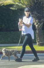 Pregnant KATHERINE SCHWARZENEGGER Out with Her Dogs in Los Angeles 07/12/2020