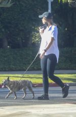 Pregnant KATHERINE SCHWARZENEGGER Out with Her Dogs in Los Angeles 07/12/2020