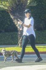 Pregnant KATHERINE SCHWARZENEGGER Out with Her Dogs in Los Angeles 07/12/2020