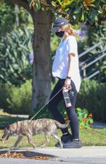 Pregnant KATHERINE SCHWARZENEGGER Out with Her Dogs in Los Angeles 07/12/2020