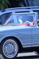 Pregnant KATY PERRY Driving Her Classic Mercedes Convertible Out in Santa Barbara 07/19/2020