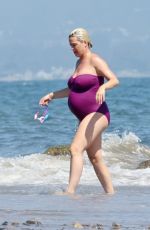 Pregnant KATY PERRY in Swimsuit at a Beach in Malibu 07/12/2020