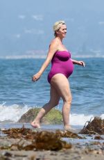 Pregnant KATY PERRY in Swimsuit at a Beach in Malibu 07/12/2020