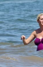 Pregnant KATY PERRY in Swimsuit at a Beach in Malibu 07/12/2020