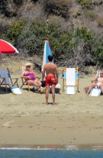 Pregnant KATY PERRY in Swimsuit at a Beach in Santa Barbara 07/26/2020