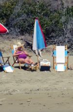 Pregnant KATY PERRY in Swimsuit at a Beach in Santa Barbara 07/26/2020