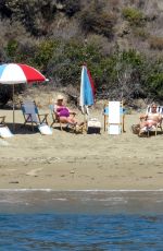 Pregnant KATY PERRY in Swimsuit at a Beach in Santa Barbara 07/26/2020