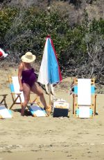 Pregnant KATY PERRY in Swimsuit at a Beach in Santa Barbara 07/26/2020