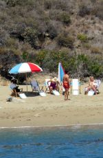 Pregnant KATY PERRY in Swimsuit at a Beach in Santa Barbara 07/26/2020