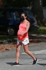 Pregnant LEA MICHELE Out and About in Santa Monica 07/28/2020