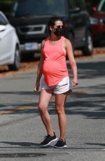 Pregnant LEA MICHELE Out and About in Santa Monica 07/28/2020